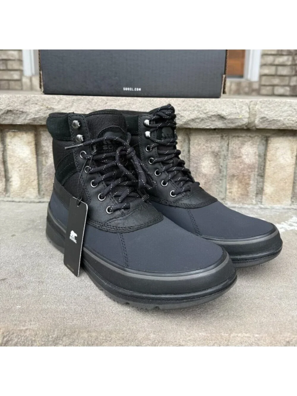 SOREL ANEKENY II HIKER WATERPROOF 9.5 Men's Outdoor Boot Black Gorpcore New